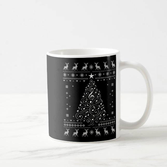 Mug Musical Notes Tree Christmas Ugly Sweater Xmas  (Droite)