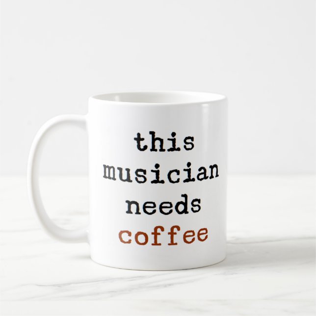 Mug musicien a besoin de café (Gauche)