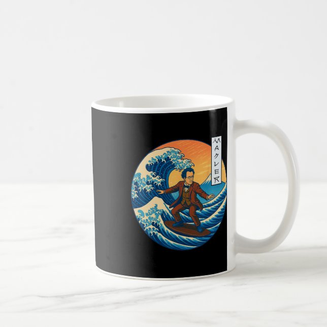 Mug Musicien clinique Mahler Ukiyo-e Surfing  (Droite)