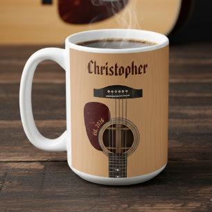 Mug Musicien de guitare acoustique Guitariste Nom marr