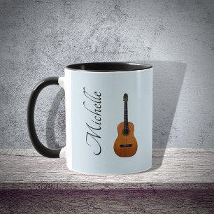 Mug Musicien de guitare de instruments de musique bleu