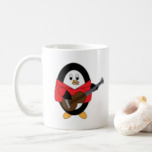 Mug Musicien de guitare Penguin mignonne