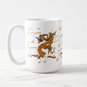 Mug Musicien droit de Kokopelli de revêtement avec le