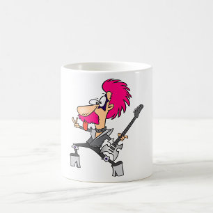 Mug Musicien Punk Crête Rose Star du Glam Rock des Ann