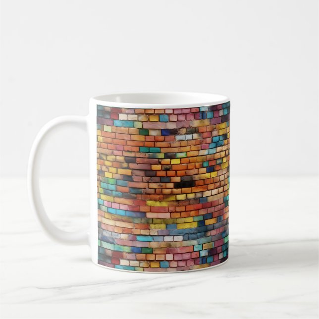 Mug Musique 3D à mur de briques (Gauche)