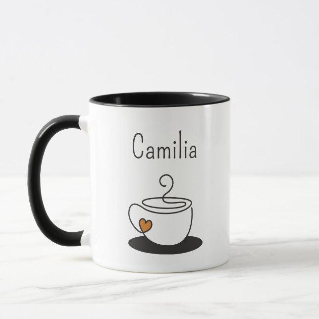 Mug Musique à café personnalisée (Gauche)