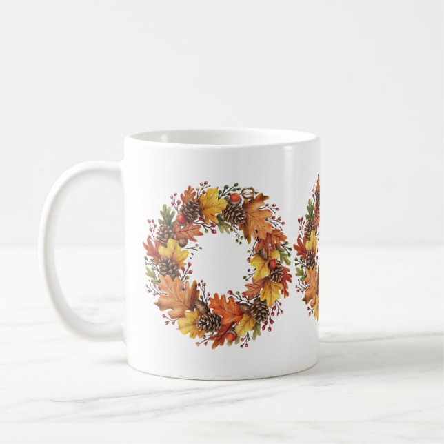 Mug Musique à couronne d'automne (Gauche)