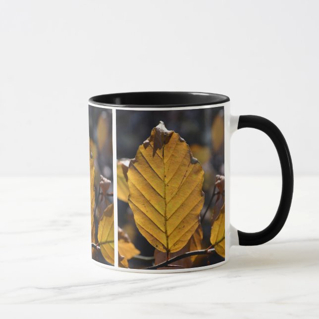 Mug Musique à feuilles jaunes (Droite)