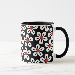 Mug Musique à fleurs blanches