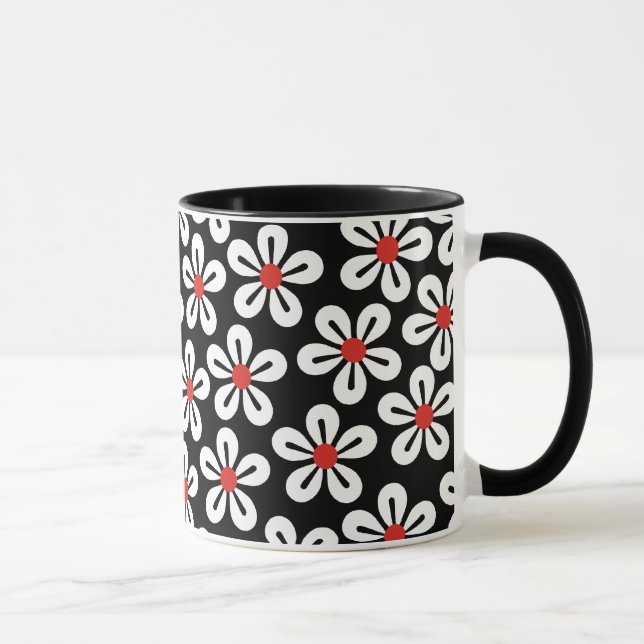 Mug Musique à fleurs blanches (Droite)