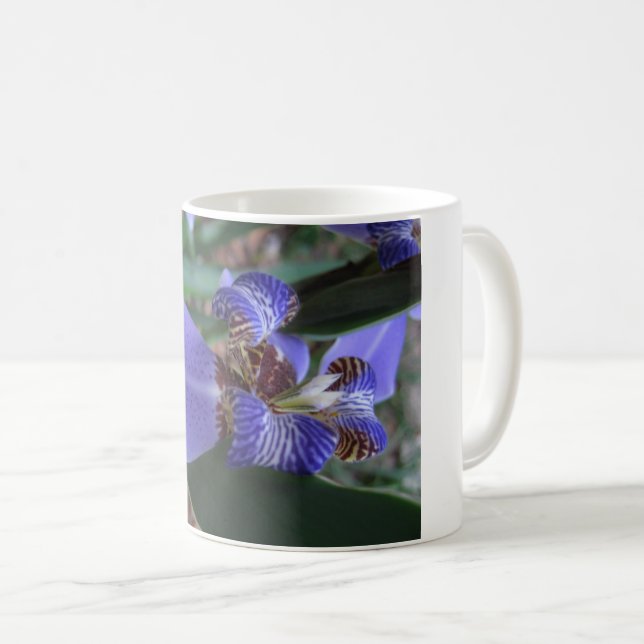 Mug Musique à fleurs bleues (Devant droit)