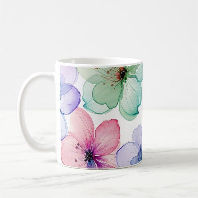 Mug Musique à fleurs Pastel (Gauche)
