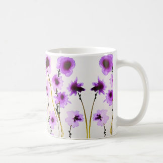 Mug Musique à fleurs violettes