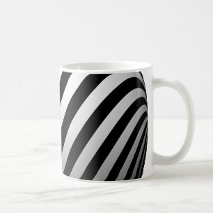 Mug Musique à rayures noires et blanches