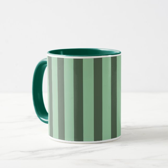 Mug Musique à rayures vertes (Devant gauche)