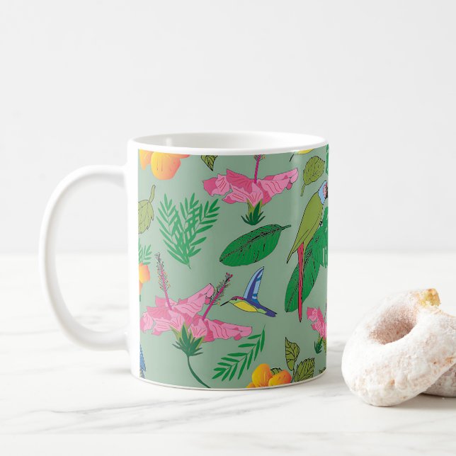Mug Musique à thème tropical (Avec donut)
