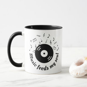Mug Musique Alimentation Mon âme Vinyl Album