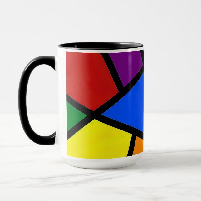 Mug Musique arc-en-ciel géométrique (Gauche)