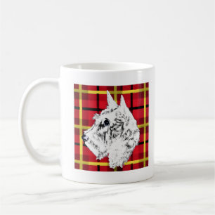 Mug Musique blanche écossaise Terrier