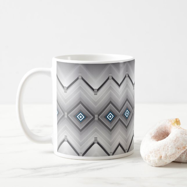 Mug Musique blanche noire grise (Avec donut)