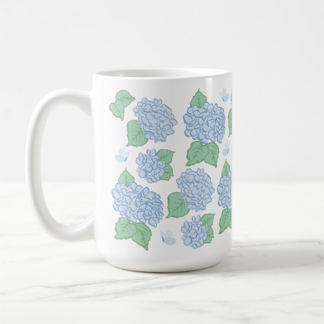 Mug Musique bleu clair Hydrangea (Gauche)