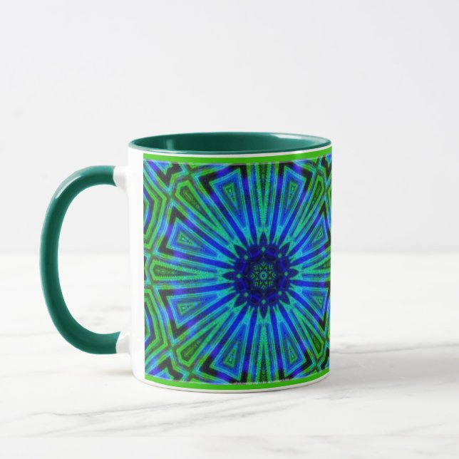 Mug Musique bleu vert Sunburst (Gauche)