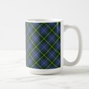 Mug Musique bleue et verte Tartan Plaid