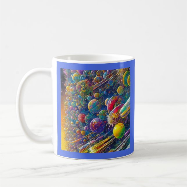 Mug Musique bleue Space Race (Gauche)