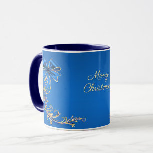 Mug Musique Blue Gold Flower