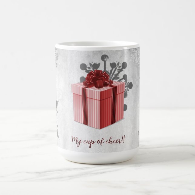 Mug Musique cadeau de Noël rouge (Centre)