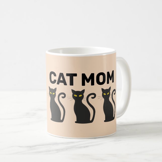 MUG MUSIQUE CAFÉ CAT MOM (Devant droit)