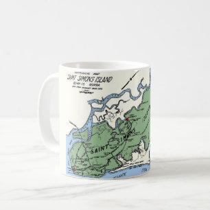 Mug Musique cartographique de l'île St Simons