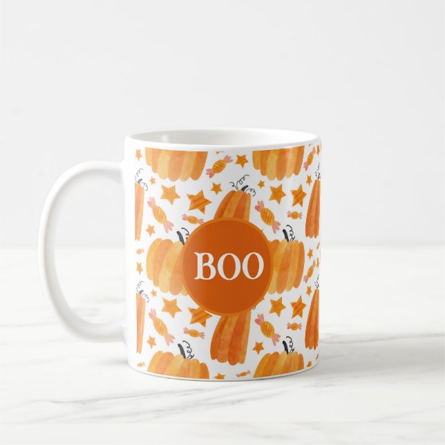Mug Musique Citrouille Halloween Monogram (Gauche)