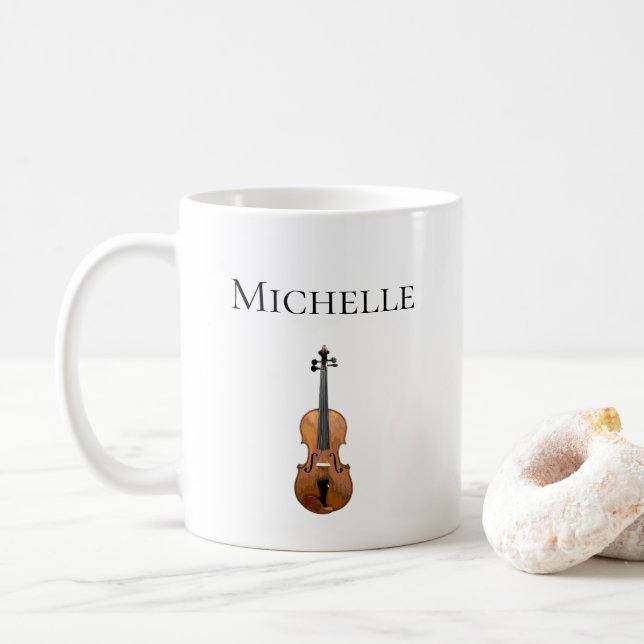 Mug Musique classique de violon adorable (Avec donut)