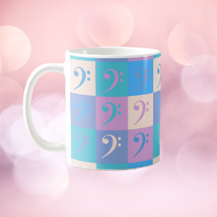 Mug Musique Clé de Fa Couleurs Pastel