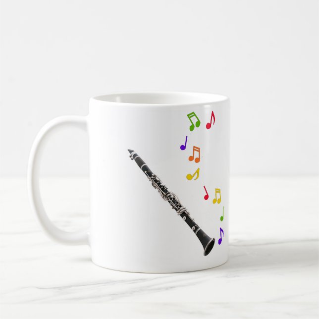 Mug Musique colorée de clarinette à gauche (Gauche)