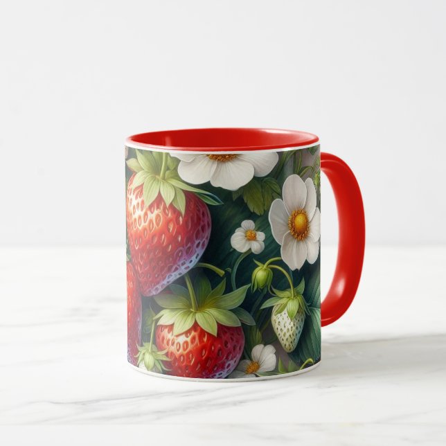 Mug Musique combo à fraise de baies rouges (Devant droit)