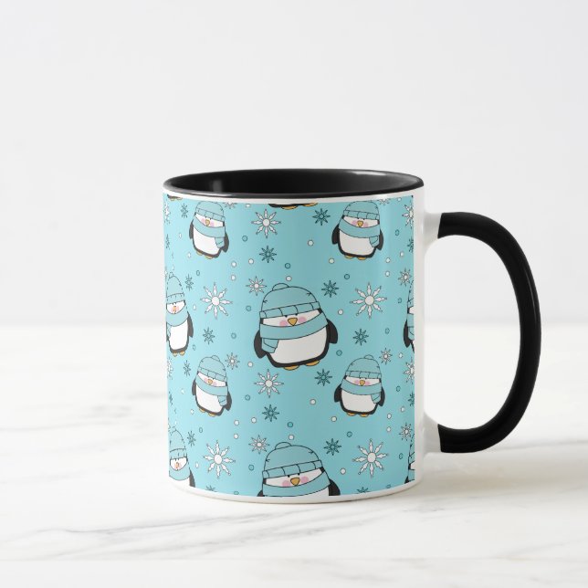 Mug Musique Combo de pingouins d'hiver (Droite)