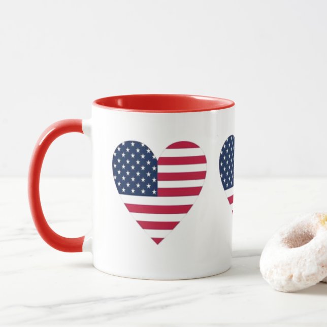 Mug Musique combo du drapeau américain (Avec donut)