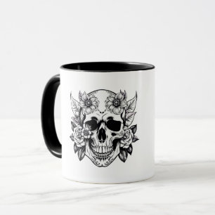 Mug Musique crâne florale