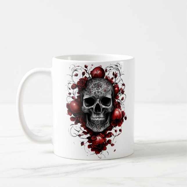Mug Musique crâne florale (Gauche)