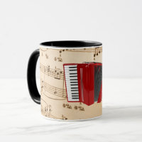 Musique d'accordéon, dessin populaire,