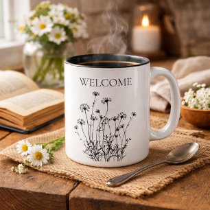 Mug Musique d'accueil Fleur sauvage simple