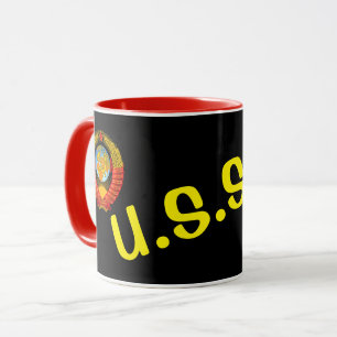 Mug Musique d'air moderne noir de l'URSS
