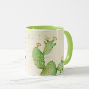 Mug Musique d'aquarelle Vintage de Cactus