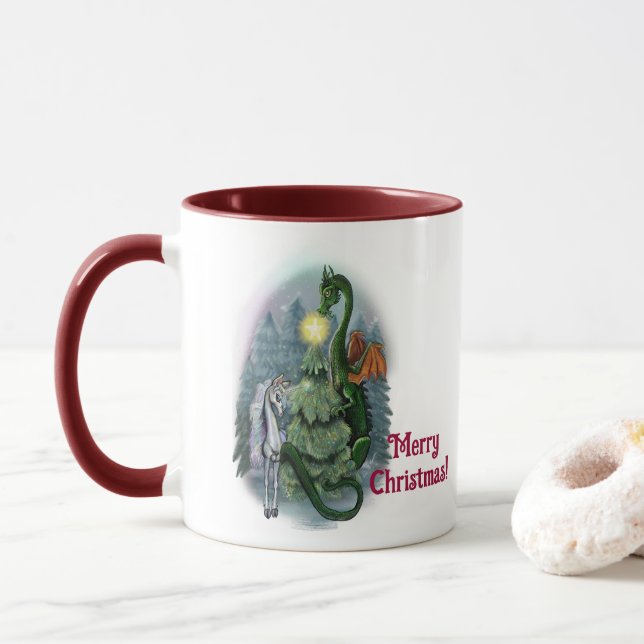 Mug Musique d'arbre de Christamas enchantée (Avec donut)