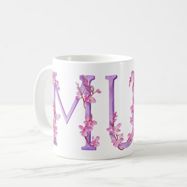 Mug Musique d'art de la mère de l'orchidée (Devant gauche)