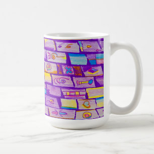 Mug Musique de briques violettes nettes
