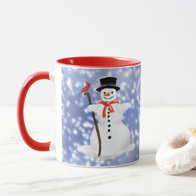 Mug Musique de cacao Snowman (Avec donut)