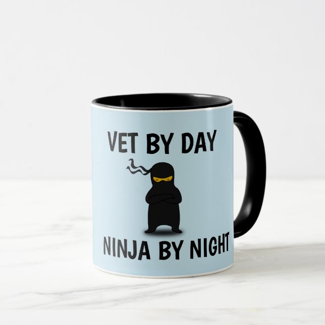 MUG MUSIQUE DE CAFÉ NINJA VÉTÉRINAIRE (Devant droit)